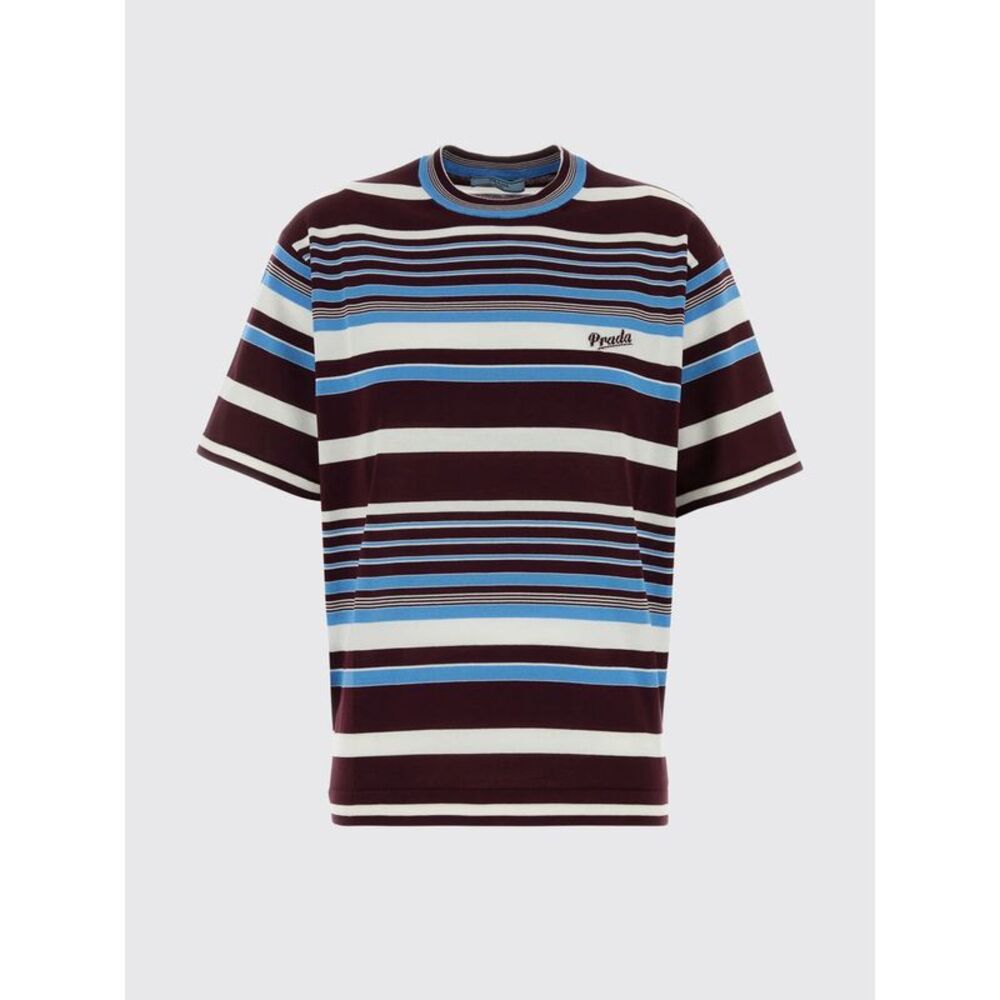Prada Women Striped Cotton Crewneck T-Shirt Prada